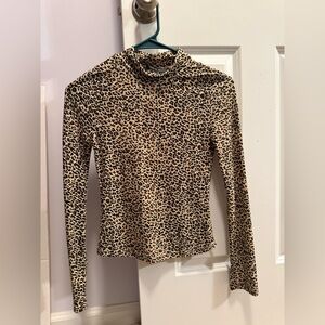 SHEIN Animal Print Long Sleeve Top